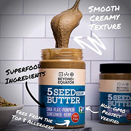 Beyond the Equator 5 Seed Butter [Creamy]. 5 Seeds Sunflower, Chia