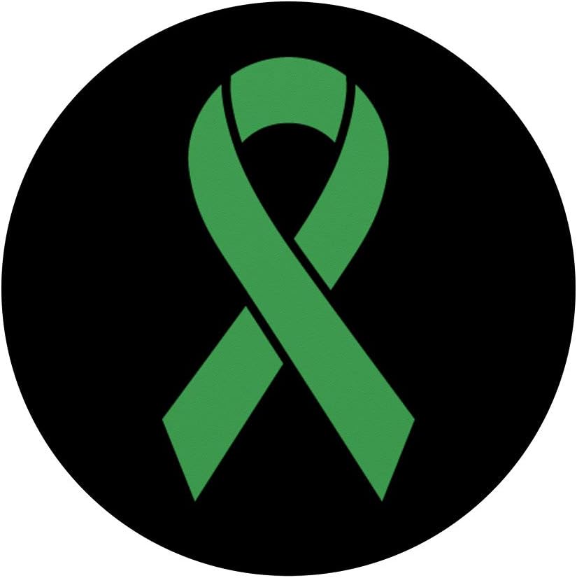 Amazon Com Liver Cancer Awareness Products Green Ribbon Popsockets Popgrip Swappable Grip For Phones Tablets