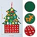 Henscoqi Newest Christmas Advent Calendar Felt Tree Ornaments,DIY Xmas Countdown Decorations Wall Door Hanging Gift for Kids
