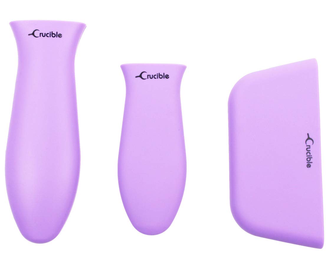 Silicone Hot Handle Holders 3-Pack Mix (Purple)