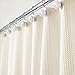 mDesign Waffle Knit Shower Curtain - Long Cotton Blend Bathroom Shower Curtain - Spa Quality, Luxury, Solid Color Cloth Shower Curtains for Bathroom - Hyde Collection, 72