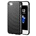 RUDA iPhone 7 Case Carbon Fiber Style Pattern Soft TPU Cover Shock Absorbing Resistant Shockproof Protective Bumper Rubber for iPhone 7