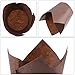 200 Pieces Tulip Cupcake Liner Baking Cups Paper Cupcake and Muffin Baking Cups for Weddings and Birthday (Brown and Nature Color)