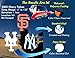 A&A Global 5 Pack Los Angeles Dodgers Vinyl Decal Sticker Set, 3.5 H x 2.57 W inch, Logo in LA Dodger Team Colors. L.A. Major League Baseball Emblem.