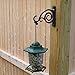 Gray Bunny 2 Pack Outdoor Plant Hanger Hook, 6” Large Victorian Heavy Duty Iron Wall Hooks for Bird Feeders, Lanterns, Wind Chimes, Patio Decor - Black, Christmas Wreath, Outdoor Decorations