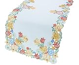 Xia Home Fashions Spring Chicks Easter Table Runner, 16 by 34-Inch