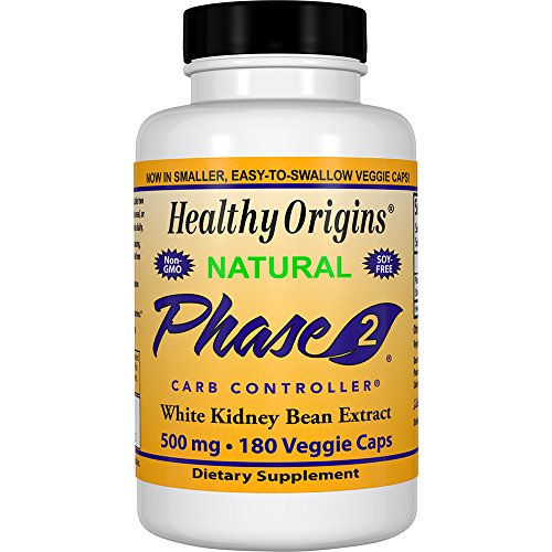 Healthy Origins Phase 2 Carb Controller 500 mg, 180 Veggie Caps