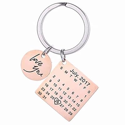 LOSOUL Personalized Calendar Keychain Custom Date Ireland Ubuy