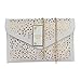 Women's Envelope Wedding Party Purses Chain Shoulder Bag Evening Day Clutch Bag for Ladies (White)