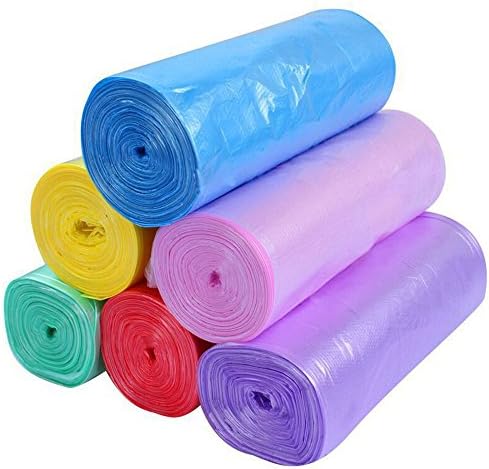 Faustine 120pcs Small Trash Bags, 5 Gallon Colored Trash Bags Durable Disposable Trash Wastebasket Bags Can Liners For Office, Home Waste Bin, Bathroom, Kitchen