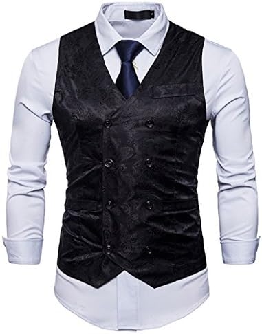 Zalaor Mens Business Suit Vest Waistcoat Wedding Dress Vest Slim Fit