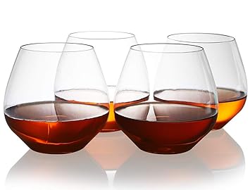 QHYK Plastikweingläser, 4Pcs, unzerbrechliche bruchfeste stemless Wein-Plastikgläser, wiederverwendbarer BPA frei geben Plast