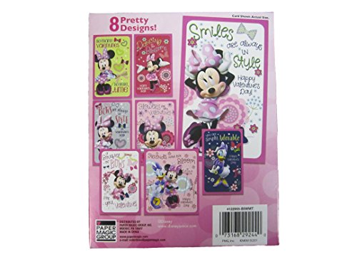 Minnie Mouse Valentine Cards (32 Cards) with Bonus Minnie Mouse Mailbox Bundle