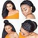SMHair Human Hair Lace Front Wigs Kinky Straight Brazilian Virgin Wigs for Black Women Human Hair Baby Hair with Pre Plucked Hairline 24inch
