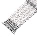 Digit Life Watch Band for Apple Watch 42mm Series 2 and Series 3,Fashion Handmade Beaded Elastic Stretch Faux Pearl Bracelet Replacement iWatch Band for Women and Girls.(White)