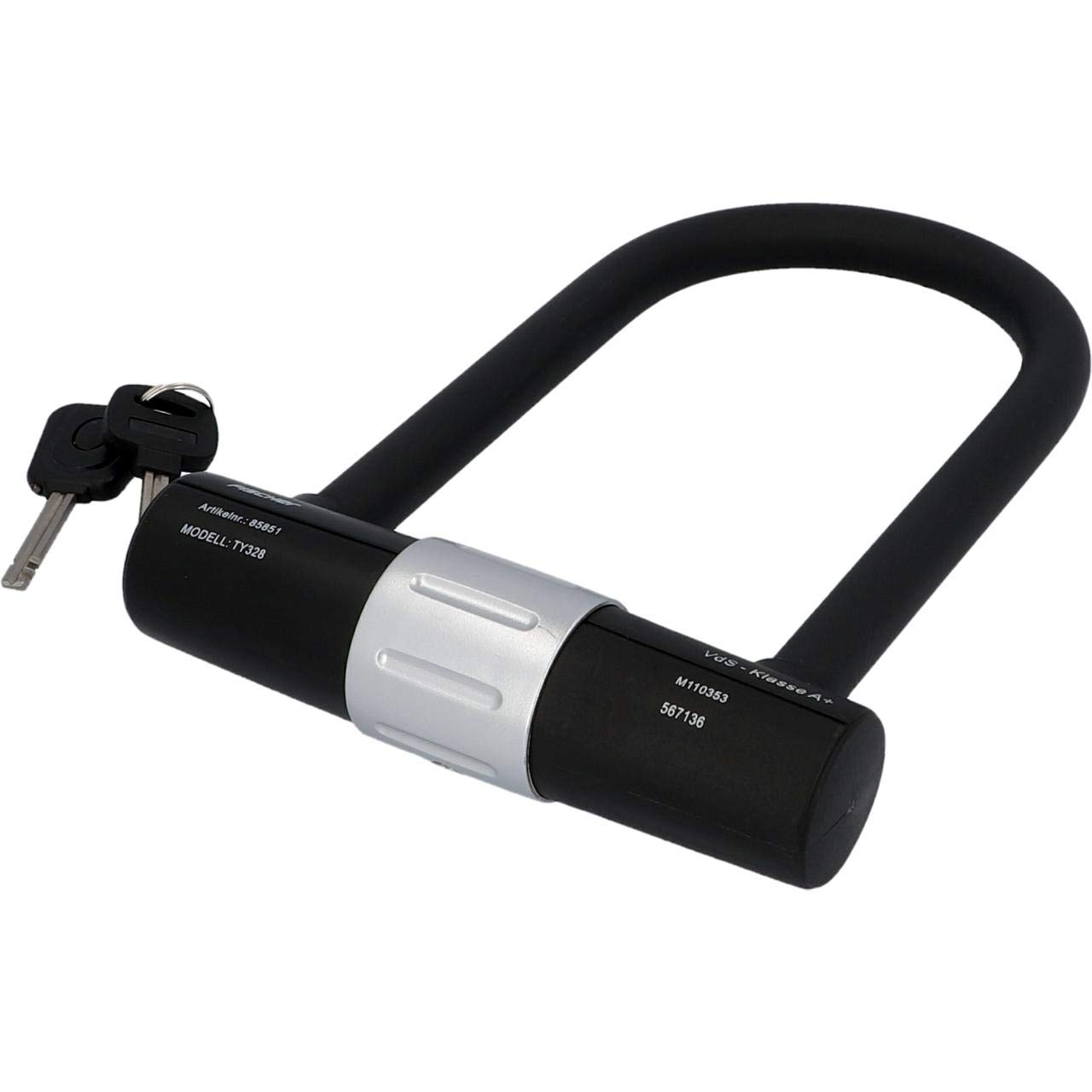 Fischer 19 85851 Safe U Lock VDS Tested Diameter 16 mm with Holder Black