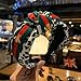Kwartz Red Green Stripe Headbands with Leopard Print,3 Pack Hair Hoops with Bee Animal, Retro Wide Cross Knot Headbands with Cloth Wrapped for Women Girls