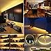 Laimante 5m/16.4ft 12V Led Strip Lights Kit, 3000K Warm White, SMD 2835 300LEDs Dimmable Led Tape with RF Remote Dimmer and UL Listed Power Supply, Under Cabinet Kitchen Bedroom Strip Lighting