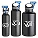Water Vault K2 Hydro Stainless Steel Insulated Water Bottle, Double Wall Vacuum Thermos Flask – 40 oz. Wide Mouth, Matte Black