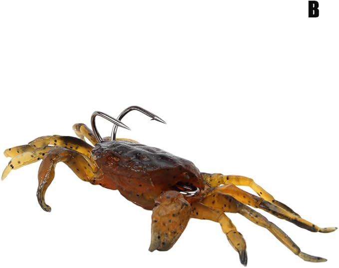 FinWell Fishing Crabs Lures Lifelike Soft Fish Bait with Hook
