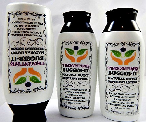 TRASCENTUALS Bugger-IT Natural Insect Repellent Lotion Uses Lemongrass Essential Oil as Active Ingredient