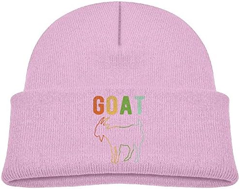Obachi Vintage Retro Goat Silhouette Kids Daily Beanie Pink