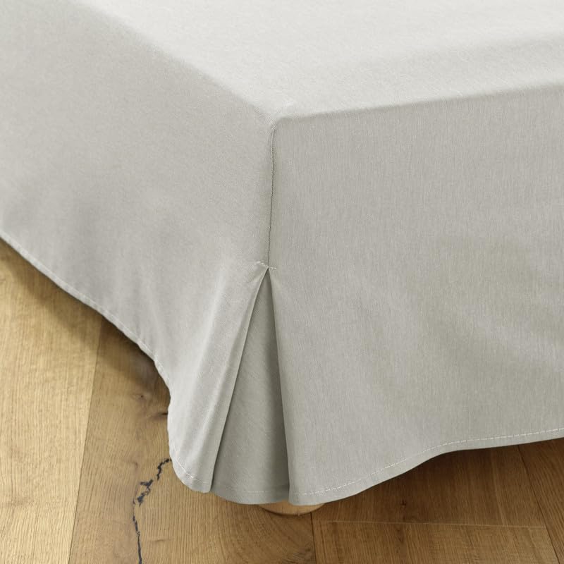 Bed Skirt 180 x 200 cm Grey | 4 x 30 cm Frills | Hotel Quality