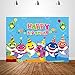 Baby Shark Birthday Decorations Cute Shark Backdrop for Baby Shower Party Banner 7x5ft Vinyl Photo Background Studio Props