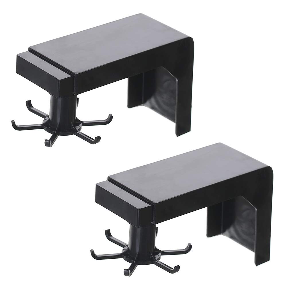 YUIP 2Pcs kitchenware Storage Rack,Wall-Mounted Storage Rack, Storage Rack, Multifunctional Storage Rack Suitable for Kitchen and Home Furnishing(Black)