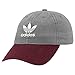 adidas Originals Women's Relaxed Adjustable Strapback Cap, Grey/Burgundy, One Size
