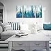 3Hdeko - Teal Blue Abstract Wall Art 60x30inch Modern Turquoise Abstract Painting for Living Room Bedroom, Large 3 Piece Canvas Prints Home Decoration, Ready to Hang
