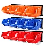 HORUSDY 12PC Bin Wall Mounted Storage Bins Parts