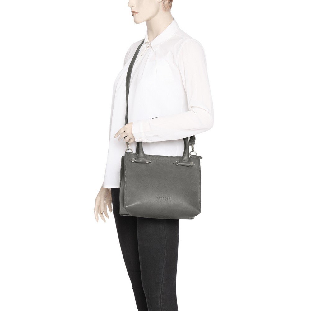 caprese women's satchel (dark grey)