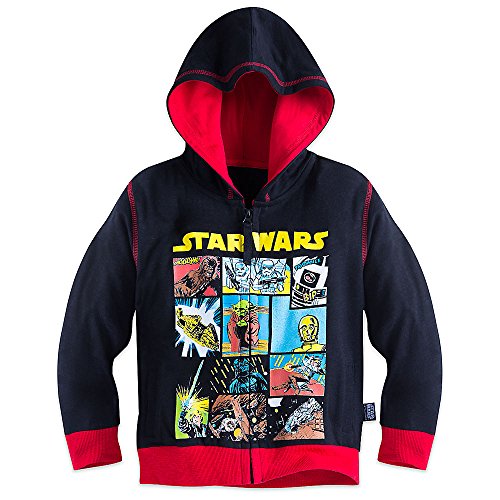Star Wars Boys Comics Hoodie Size 7/8 Black