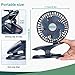 acetek Clip on Fan, Battery Operated Stroller Fan for Baby, Rechargeable Portable Table Fan,360°Rotation, 2200mAh, Super Quiet USB Mini Desk Fan for Sports, Car Seat,Travel