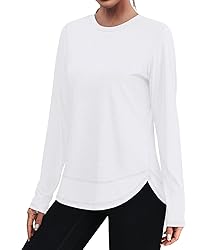 Womens Workout Tops Long Sleeve Swim Shirt Rash