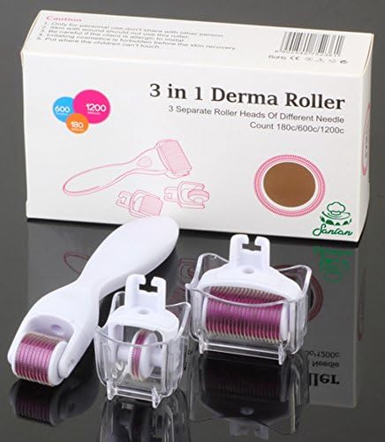 Black Friday Sale! Wimious 3 in 1(180+600+1200 pin) Professional Personal Care Accessories. Acne, Scars, Wrinkles, Eye bags, Eye lines,Anti-Aging. (Purple-White)