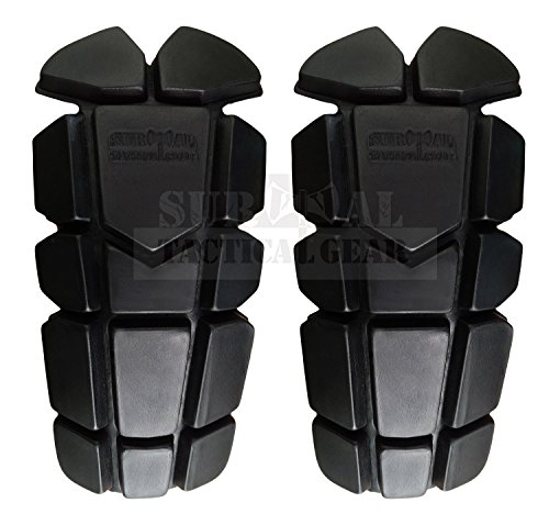 ZAPT 2 PCS Tactical EVA Knee Pads Airsoft Paintball Military Combat Protective Gear Knee Pad Tactical Pants Work Trousers (Black)