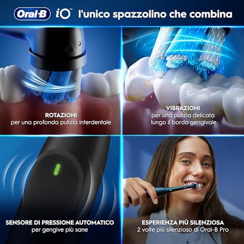 iO 2 Spazzolino Elettrico, con 1 Testina di Ricambio, Nero