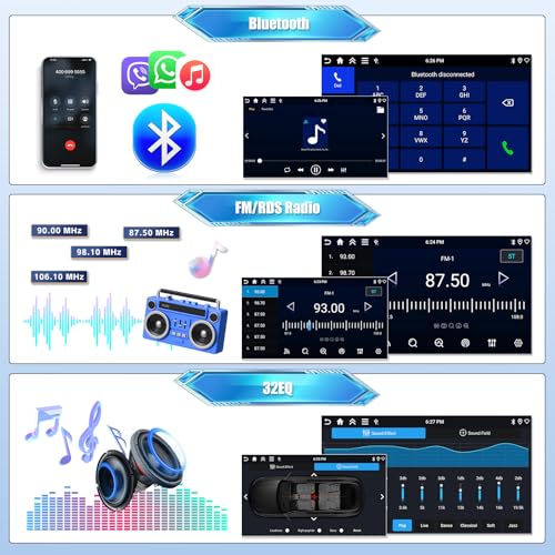 Android 15, 4G+64G GOHHDL Car Radio for Renault Traffic 3 2014-2021 / Opel Vivaro B 2014-2018 with Carplay Android Auto, 9 Inch Car Radio with GPS WiFi Bluetooth FM/RDS EQ SWC Camera & Mic