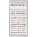 P. Graham Dunn Grandparents House Rules Decorative Wall Art Sign Plaque, 12 x 6 White Mounted Print