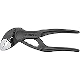 KNIPEX 87 00 100, 4 in. Cobra&reg; XS Water Pump Pliers, Capacity 1 in. | 11 Adjustment Position. Push-button design. Forged box-joint design. Serrated gripping surface. Made in Germany.