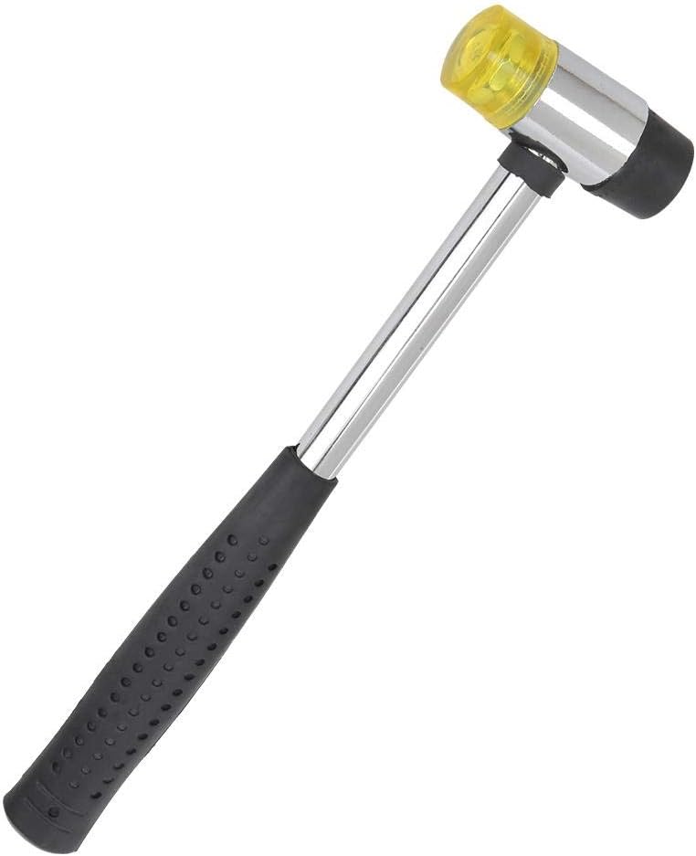 Alomejor Multifunctional Fret Hammer Guitar Double Headed Fret Hammer DIY Hand Tool with Rubber Plastic for Luthiers