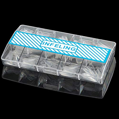 Stiletto Nails Clear Long Sharp Fake Nails INFELING Full Cover False Acrylic Nails 500pcs with Case for Nail Salons,10 Sizes - Thumbnail 7