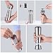 Deik Electric Pepper Grinder, Salt Pepper Mill, Gravity Battery Powered Salt Grinder with Adjustable Ceramic Coarseness, Electronic Black Pepper Mill, Sliver