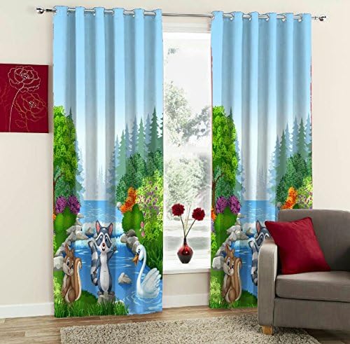 PVR Fashion™ Kids - Digital Printed Curtain Set of 2 (Size - Door 46 X 84 inch/Color - multi)