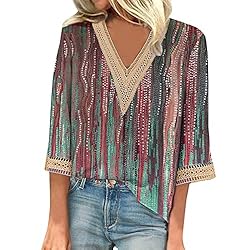 Cheifay Tank Tops Women 3/4 Sleeve Shirts for Women