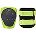 KUYOU Kids Knee Pads Elbow Pads Guards Protective Gear Set Safety Gear for Roller Skates Cycling BMX Bike Skateboard Inline Skatings Scooter Riding Sports （Dark Green）