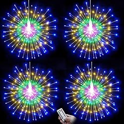 BINBINLED 4 Pack 800LED Hanging Firework
