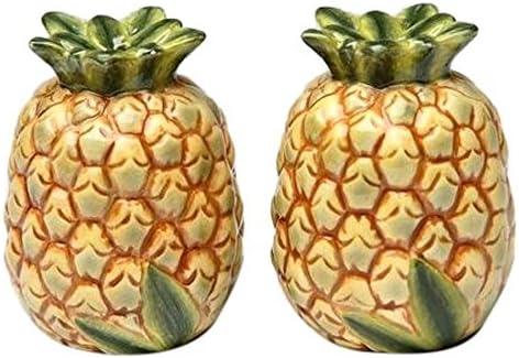 CG SS-CG-10338, Pair of Identical Yellow Pineapple Salt and Pepper Shakers